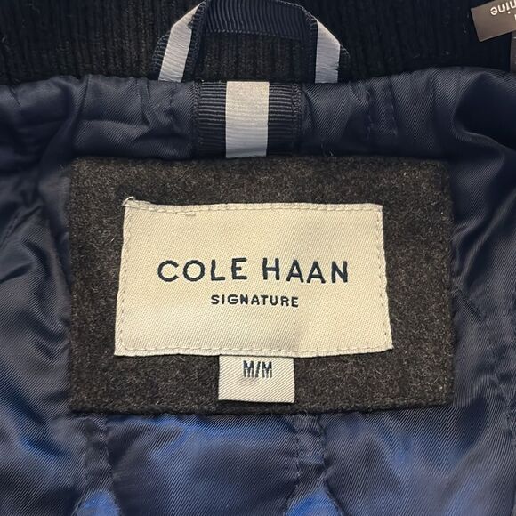 Cole Haan Stand Collar Wool Jacket Medium - Picture 7 of 8